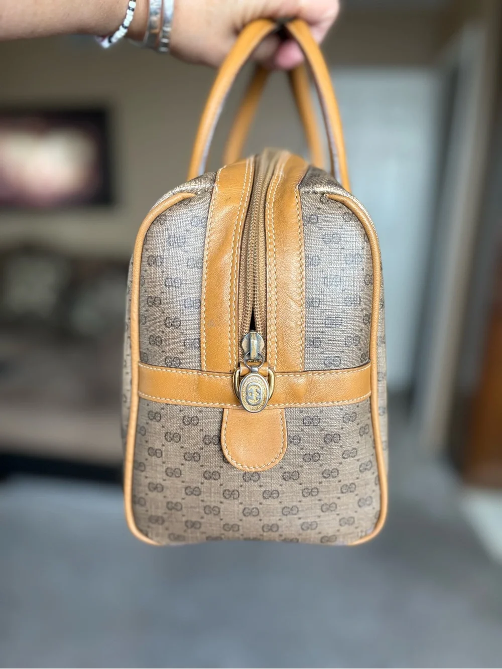 Vintage Gucci Mini Monogram Boston Bag